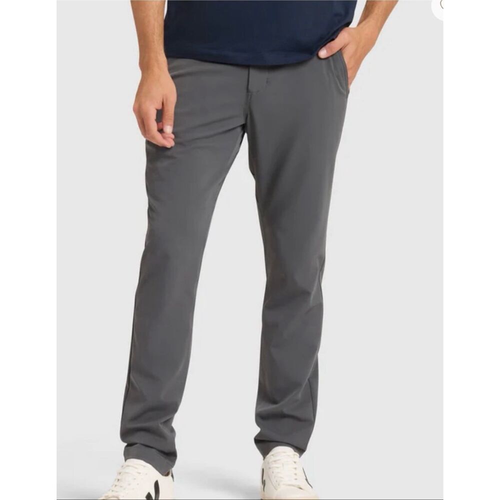 Cozy Earth Men’s Everywhere Pants Charcoal Gray Nylon Travel Pull on Stretch L